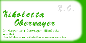 nikoletta obermayer business card